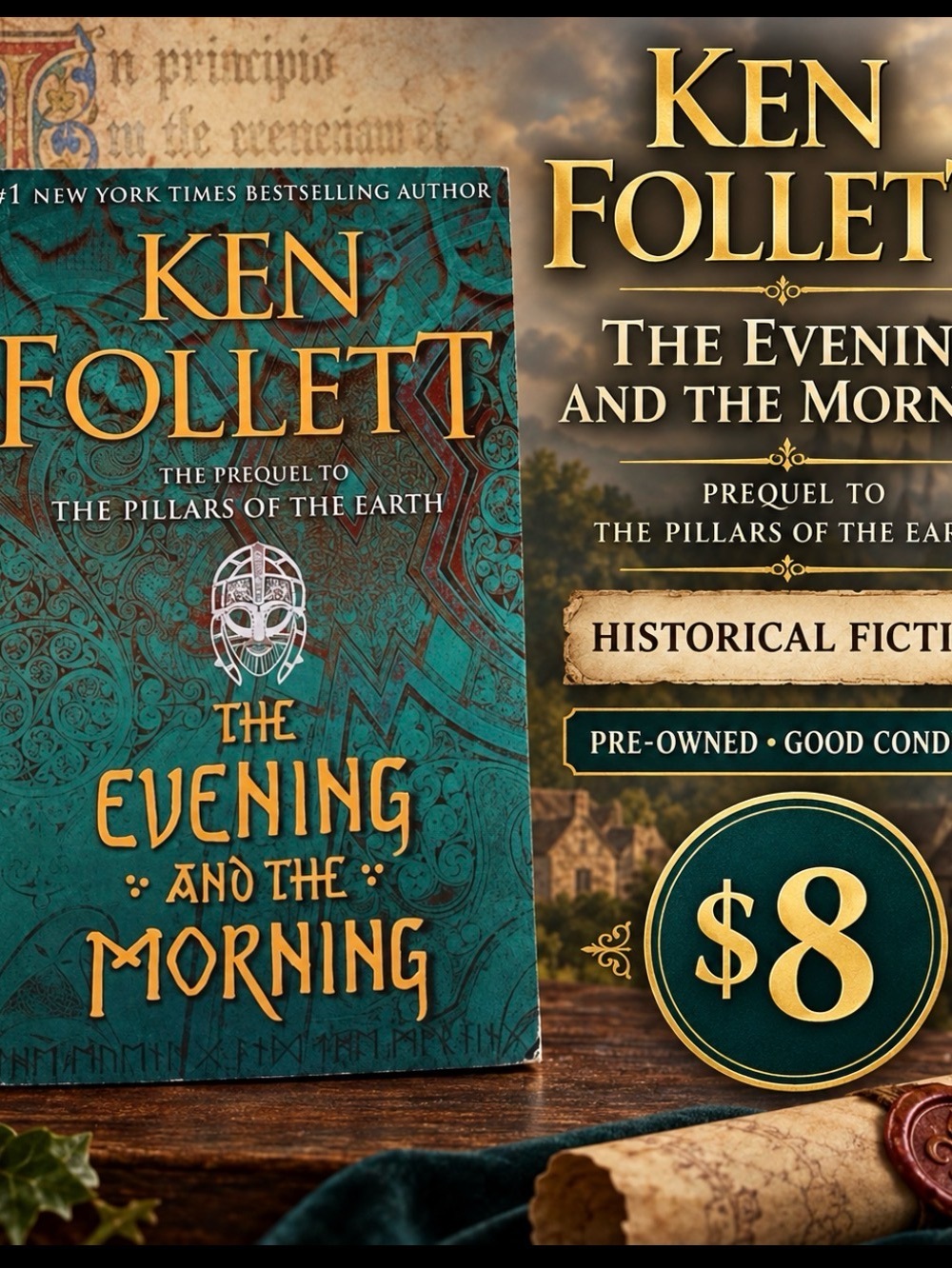 The Evening and the Morning Hardcover - Teal